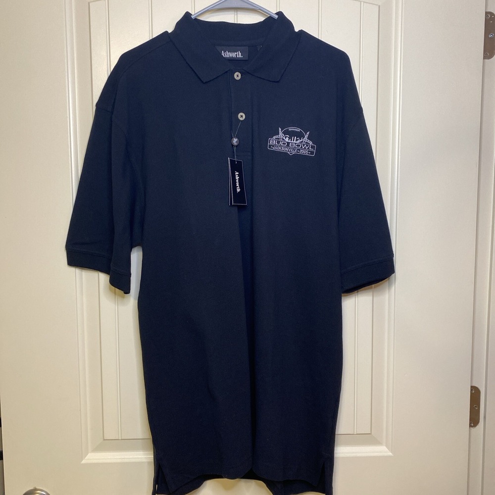 Bud Light Bud Bowl 2005 Jacksonville Super Bowl Polo Shirt Mens Size Large